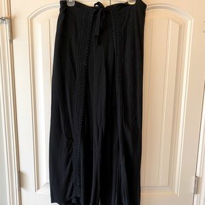 Side slit wrap pants